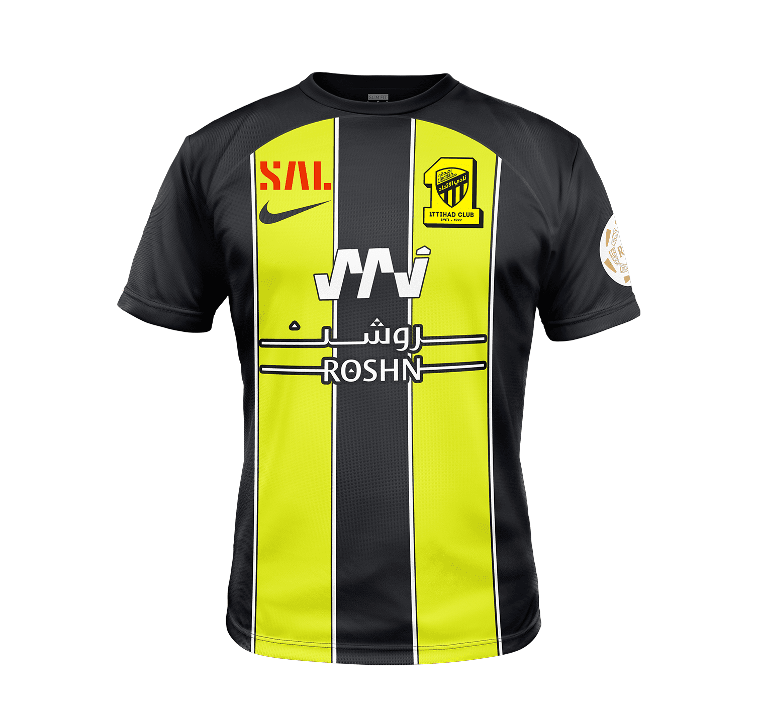 Nike Al-Ittihad 23/24 Home Jersey تيشرت نادي الاتحاد الاساسي نسحة اللاعبين