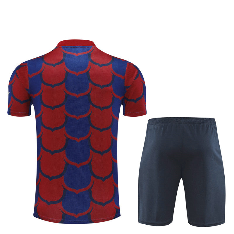 Barcelona Short Sleeve Training Suit For Men T-shirt/short