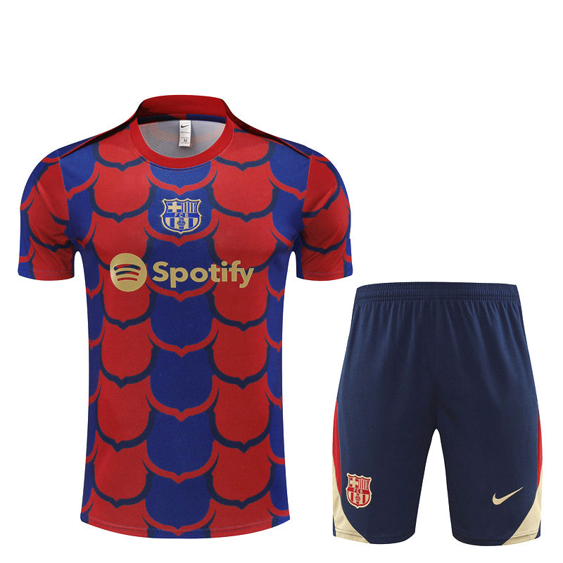 Barcelona Short Sleeve Training Suit For Men T-shirt/short